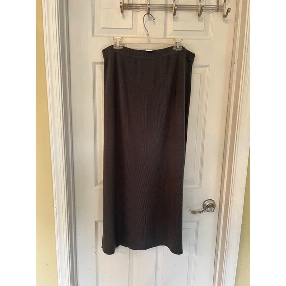 Vintage Positive Influence Grey Wool Blend Long Pull On Maxi Skirt XL - Picture 3 of 7
